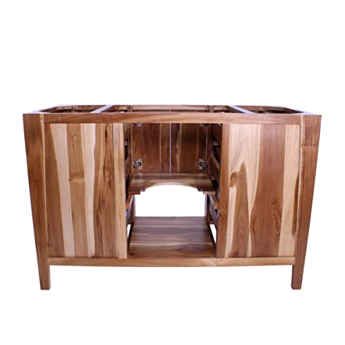 Ecodecors 100% Solid Teak Bathroom Vanity With Soft Close Doors And Drawers, Cabinet, Dresser, Chest Of Drawers, 48X21.25X32, St-Bt-48-1 #TOP4