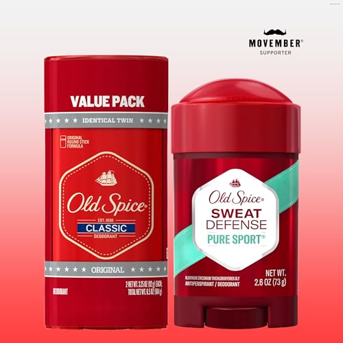 Image of Old Spice Classic Deodorant for Men, 24hr Sweat & Odor Protection, Long Lasting Freshness, Clean & Masculine Fragrance, Original Scent, 3.25 oz (Pack of 2)