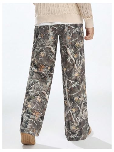 Boy's Graphic Camo Baggy Pants Wide Leg Elastic Waist Long Trousers Vintage Streetwear3