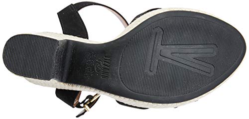 Sandalias Camurca Flex/Tecido Tram London, Vizzano, Feminino, Preto, 37