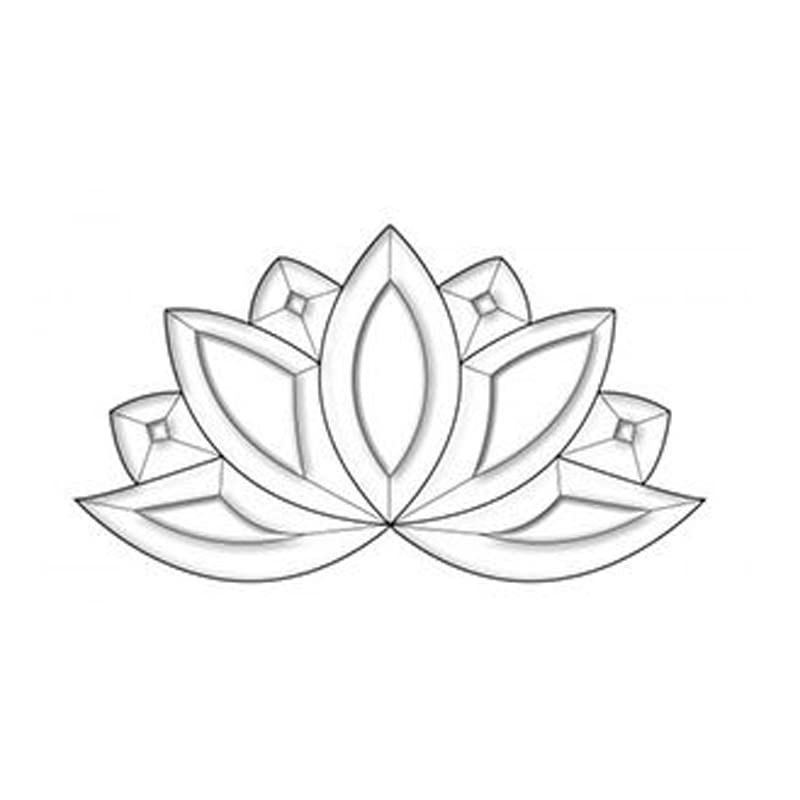 Generic11"x 6-1/4" Exquisite Stained Glass Lotus Bevel Cluster