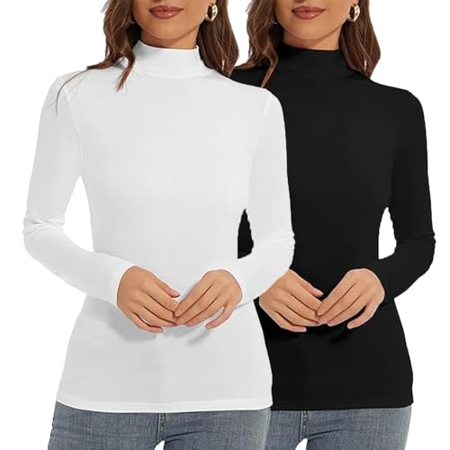 Opiniones de Conjuntos térmicos para Mujer comprados en linea. 42 CSJD@J Conjunto De 2 Camisetas Térmicas para Mujer,Cuello Alto, Manga Larga,Capa Base Ligera, Ajuste Suave,Camiseta Térmica Básica para Mujer (MX/US, Alfa, Chico, Regular,...