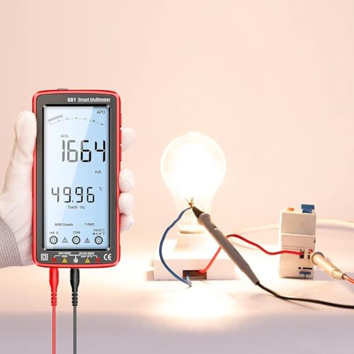 Image of Serplex Digital Multimeter Tester Auto-Ranging TRMS 6000 Counts Voltmeter Smart USB Rechargeable Meter Measures AC /DC Current /NCV /Voltage /Ohm /Amp /Resistance /Diodes /Countinuity /Capacitance /Temperature