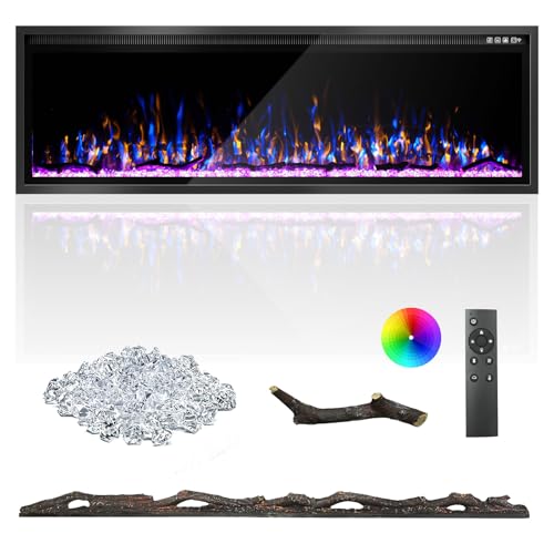 Kucreiheat 60-Inch Aluminum Frame Fireplace