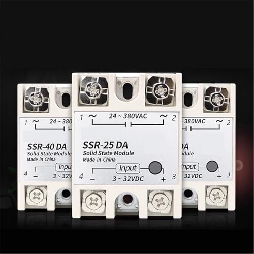Relais statique monophasé 3-32V CC 24-480V CA 40A avec refroidisseur