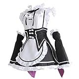 Gegexli Anime Re ZERO Starting Life In Another World Cosplay Costumes Ram Rem Women Uniforms Halloween Party (S)