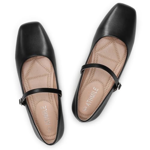ATHMILE Mary Jane Shoes Women Ballet Flats Shoes for Women...
