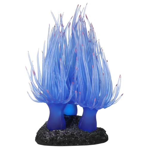 CIYODO Artificial Coral Fish Tank Decor Blue...