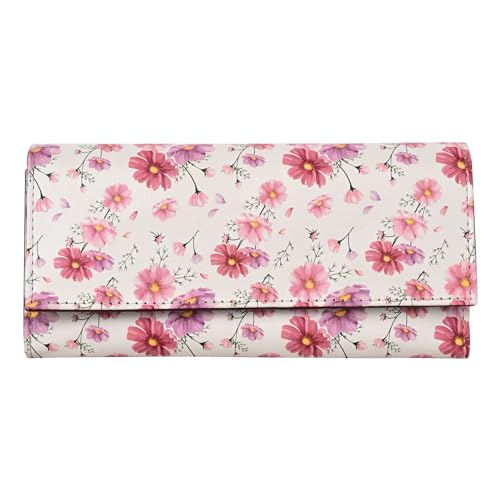 Women's Clutch Wallet | Handcrafted Vegan Leather | Holds Up to 6 Cards | 2 Note Compartments & 1 Coin Pocket | Magnetic Closure | Multicolor