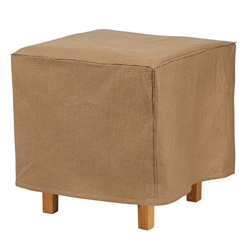 Duck Covers Essential Water-Resistant 26 Inch Square Patio Ottoman/Side Table Cover, Outdoor Ottoman Cover #TOP5