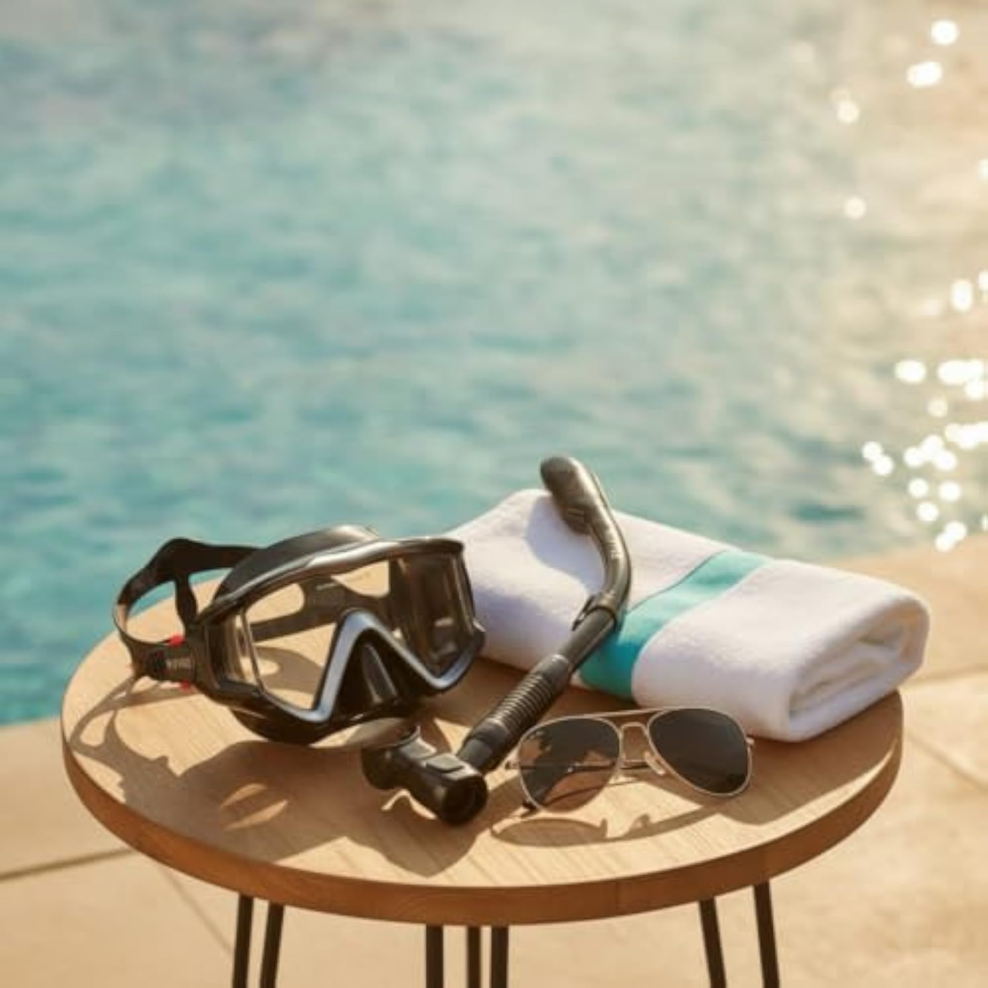 Wide-View Snorkeling Set Adjustable Diving Mask with Snorkel