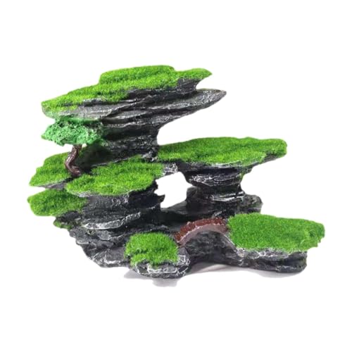 Folpus 水槽の装飾水族館の装飾アクセサリー造園ロッククラフト装飾的な山の景色石の飾り隠れ家洞窟, ロッカリー