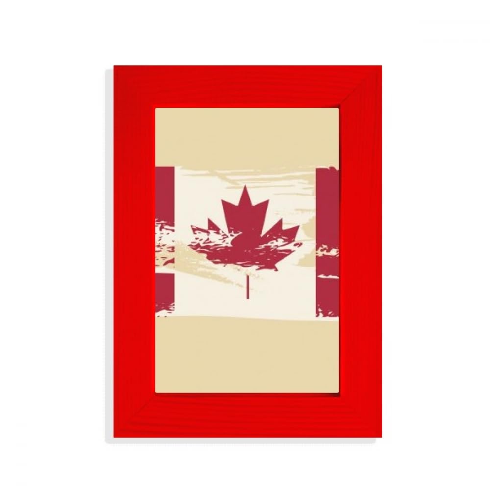 Cadre photo rouge drapeau canadien et feuille d'érable pour souvenir