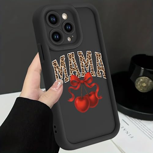 Coque iPhone 16 Pro Max 6.9" léopard Mama Cherry Bow souple