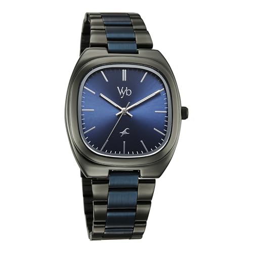 Fastrack Vyb Aviator Blue Dial Metal Strap Watch - Image 3