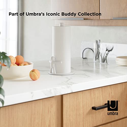 Umbra - Buddy, portarollos de toallas de papel para mostrador de cocina, Blanco