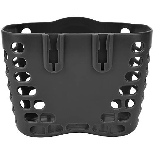 Dilwe Cesta para Bicicleta para Niños, Cesta Delantera para Bicicleta para Niños, Soporte de Almacenamiento con Clip de Fácil Instalación, con Diseño Extraíble para Triciclos y Scooters (Black)