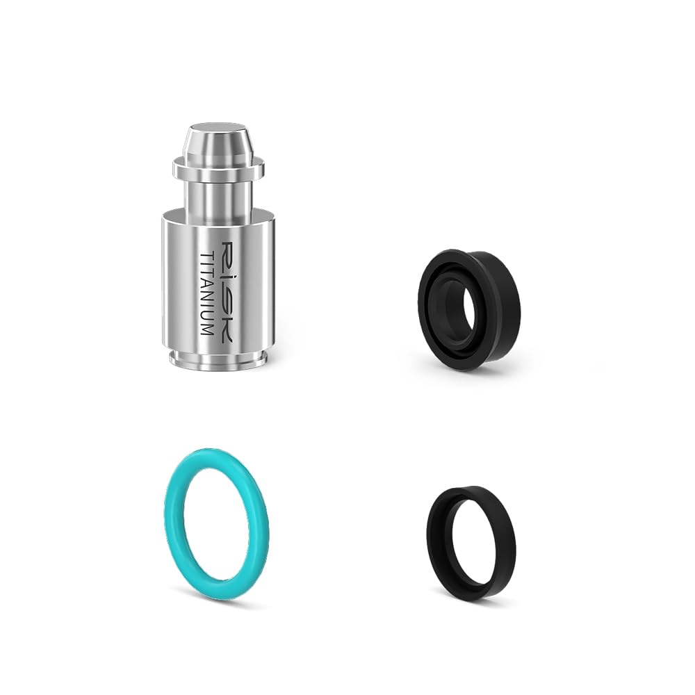 TerchPilet Titanium Brake Lever Piston Kit for MAGURA MT2 MT4 MT5 MT6 MT7 MT8 HC3, CNC-Machined - Brake Lever Piston Rod with O-Ring Seals, Enhanced Sealing Performance
