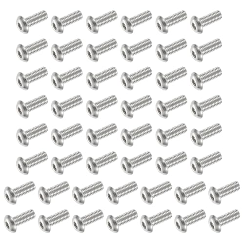 Tornillos con hexágono interno totalmente roscados para un ensamble firme en muebles, 50 piezas