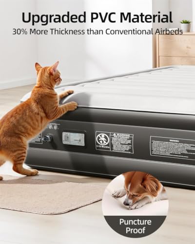 Image of CHILLSUN Twin Air Mattress with Built-in Pump, Blow Up Bed Home Camping | 3-Min Quick Self-Inflation: Built-in pump.Durable & Leak-Proof: Puncture-resistant.Versatile: For home, camping & travel.