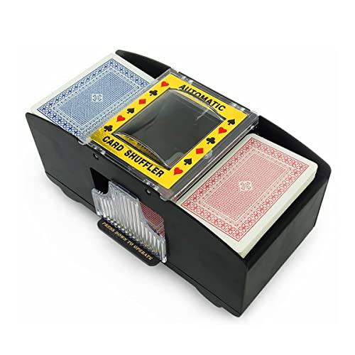 Embaralhador Para Cartas Baralho Jogos Uno Poker Truco Misturador Automático Funciona A Pilha Para Até 2 Decks Baralhos LINHA SYANG PREMIUM