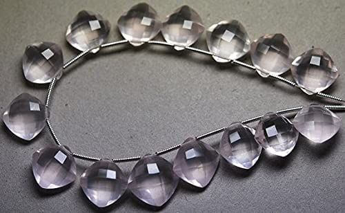 Gems en quartz rose taillé en coussin briolette de qualité AAA calibrée