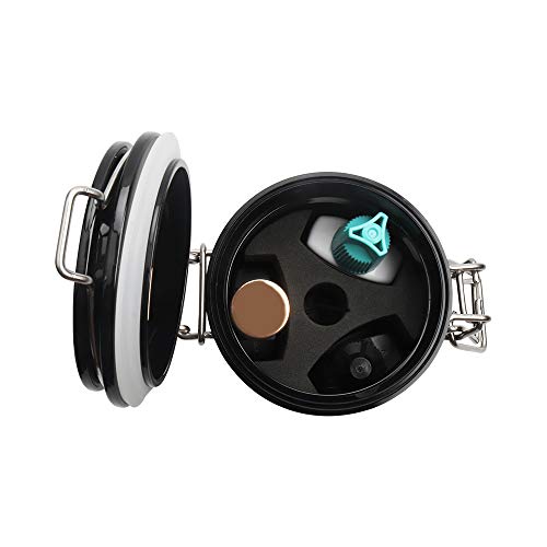 Eyelash Glue Storage Tank Individual Adhesive Stand Activated Carbon Cylinder Jar Sealed Container Lash Extension Tool, Black, 1PCS3