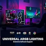 Asiahorse Nyota 120mm Case Fan with Efficient Cooling, ARGB Fan Lighting, 800-1800RPM Speed Control, and Whisper-Quiet Operation Under 29 dB, Unique Design for PC - Image 4