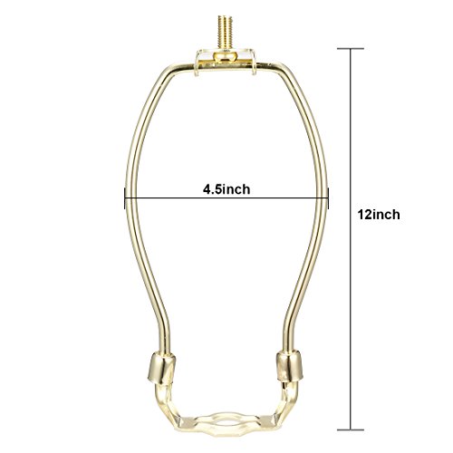 Image of uxcell Lamp Harp Holder 12 Inch Brass for Table and Floor Lamps