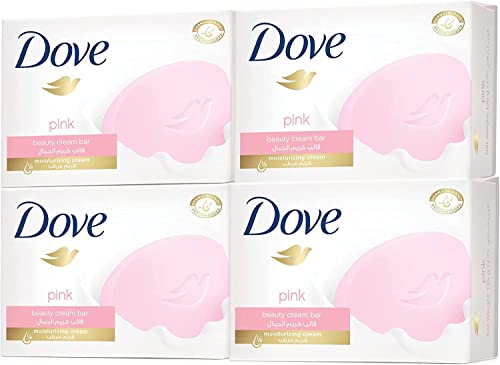 Dove Moisturising Soap Bar Nourishing Formula for All Skin Types Pink with Moisturising Cream 125g - Pack of 4