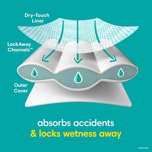 Pampers Easy Ups Pull On Bluey Training Pants Boys and Girls, 4T-5T, One Month Supply (104 Count) with Sensitive Water Based Baby Wipes 4X Pop-Top Packs (336 Count) - image 8