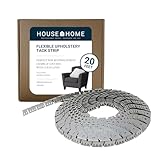 House2Home 20ft Upholstery Metal Flexible Tack Strip Supplies, Curve Ease Grip for Furniture, Chairs, Sofa