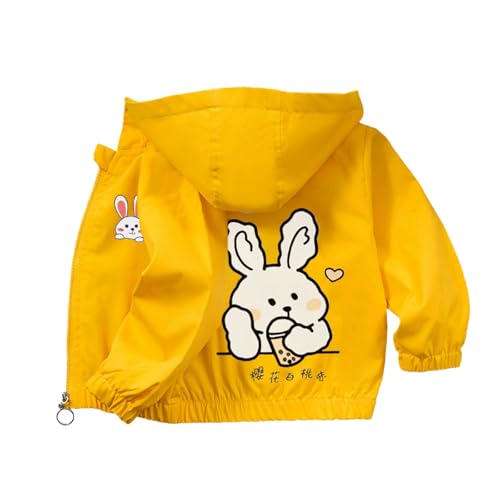 Girls Windbreaker Casual Outerwear Coat Kids Lightweight Zip Up with Hood Jacket Cute Dust Windproof Winter Clothes