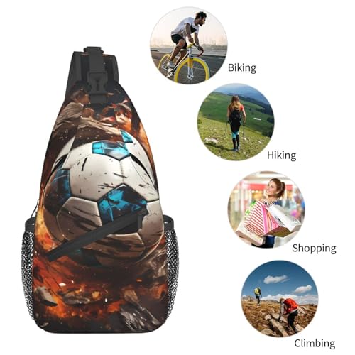 Mochila Unisex tipo Sling con Estampa Firecracker Soccer miniatura 6