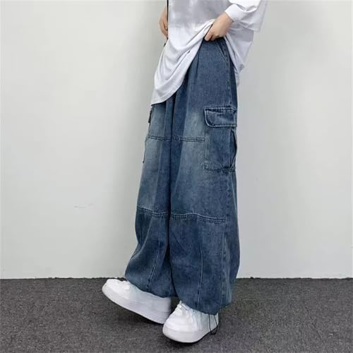 Men's Casual Wide Leg Comfortable Jeans Fashion High Waist Straight Jeans with Pockets3