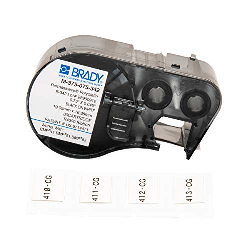 Brady - 131612 M-375-075-342 Labels for BMP53/BMP51 Printers, 0.75