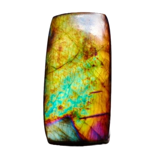 Pierre labradorite jaune naturelle éclat flashy pour collier haut de gamme