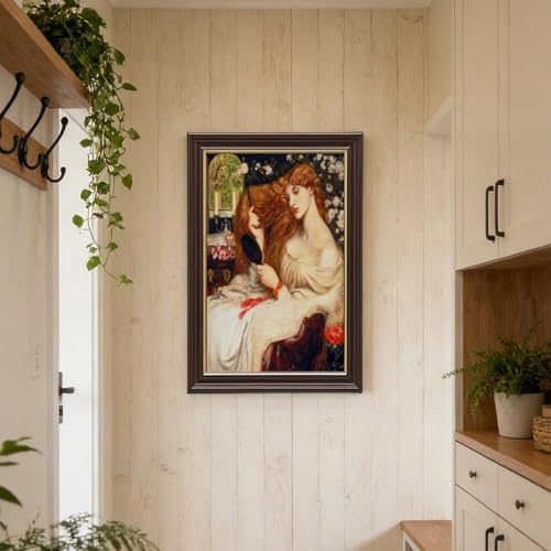Impression sur toile Lady Lilith de Rossetti Décoration Murale Salon 61x91 cm