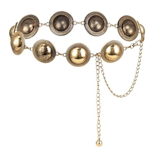 ILuvatar Western Metal Concho Belt for Women Cowgirl Waist Chain for Women Dress Pants Adjustable