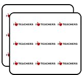I Heart Teachers Teacher 18 Pack 2' Sticker Sheets Scrapbook Craft Album Decals