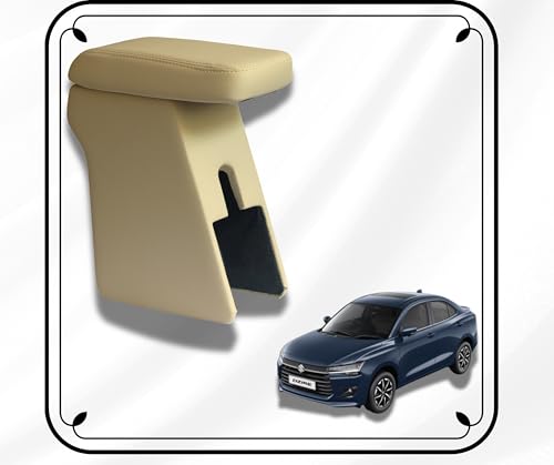 Image of Pabla Enterprises High-End Car Center Armrest with Storage Compartment and Ultimate Comfort COMPATABLE WITH MARUTI DZIRE 2017-2026 AND NEW SWIFT ZXi, ZXi+ MODELS BEIGE COLOR