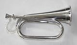 OSWAL Brand New Tuneable Army,Military Bugle Nickel Plated With Free Hard Case+M/P