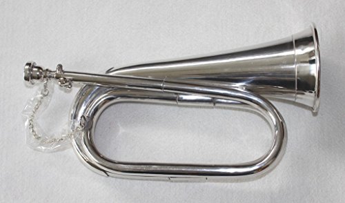 Oswal Brand New Tuneable Army,Military Bugle Nickel Plated With Free Hard Case+M/P #TOP10