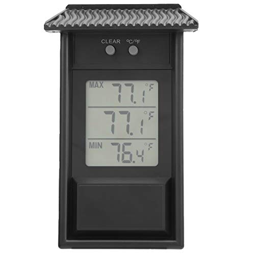 Digitales Max-Min-Gewächshaus-Thermometer, Wasserdichtes Temperaturmessgerät für den Außenbereich, Digitales Gartenthermometer mit Großer Anzeige Digitales Max-Min-Gewächshaus-Thermometer, Wasserdichtes Temperaturmessgerät für den Außenbereich, Digitales Gartenthermometer mit Großer Anzeige