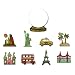 Sizzix 664182 Tiny Travel Globe Dies, Multicolor