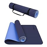 TOPLUS Yoga Mat- Premium 6mm Extra Thick Yoga Mat Eco Friendly Non-Slip Exercise & Fitness Mat with Carrying Strap for All Type of Yoga, Pilates and Floor Exercises, Texture Upgraded Series UP-01