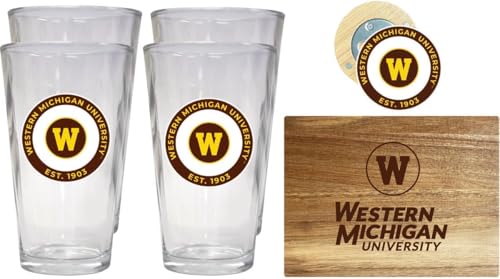 Set de 4 vasos pinta con tabla y abridor de madera