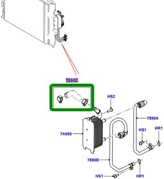Miniatura 2 de LAND ROVER MANGUERA DE RADIADOR A ENFRIADOR DE ACEITE LR2 RANGE ROVER EVQOUE LR003132