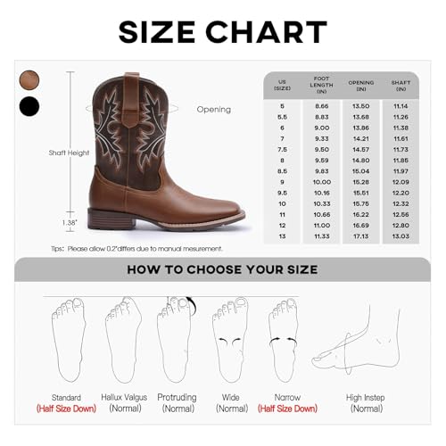 Lumeheel Cowboy Boots For Men - Western Men'S Boots With Classic Embroidered thumb #5