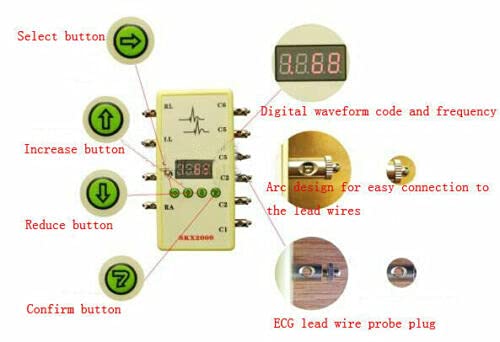 10-200bpm SKX2000 ECG Signal Simulator Generator Avanti+Modalità di forma d'onda negativa